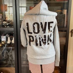 Victoria’s Secret Pink fuzzy bling hoodie